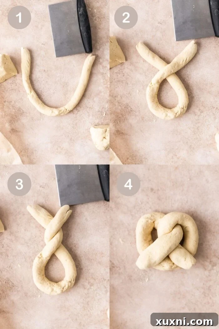 Pillowy Soft Gluten Free Vegan Pretzels 7 how to shape pretzel dough