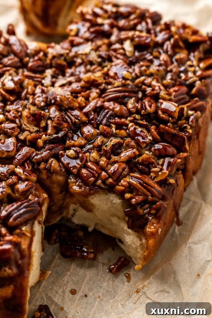 vegan sticky buns on parchment paper