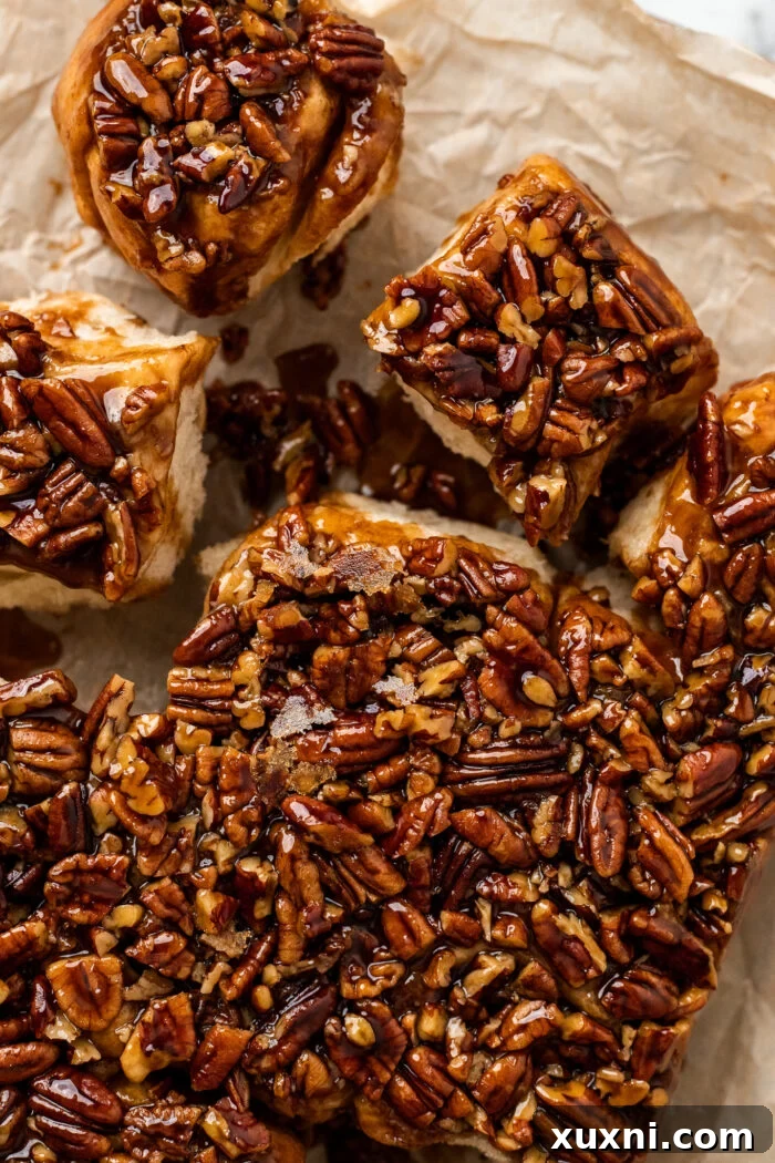 pulled apart vegan sticky buns