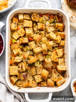 baked stuffing on marble