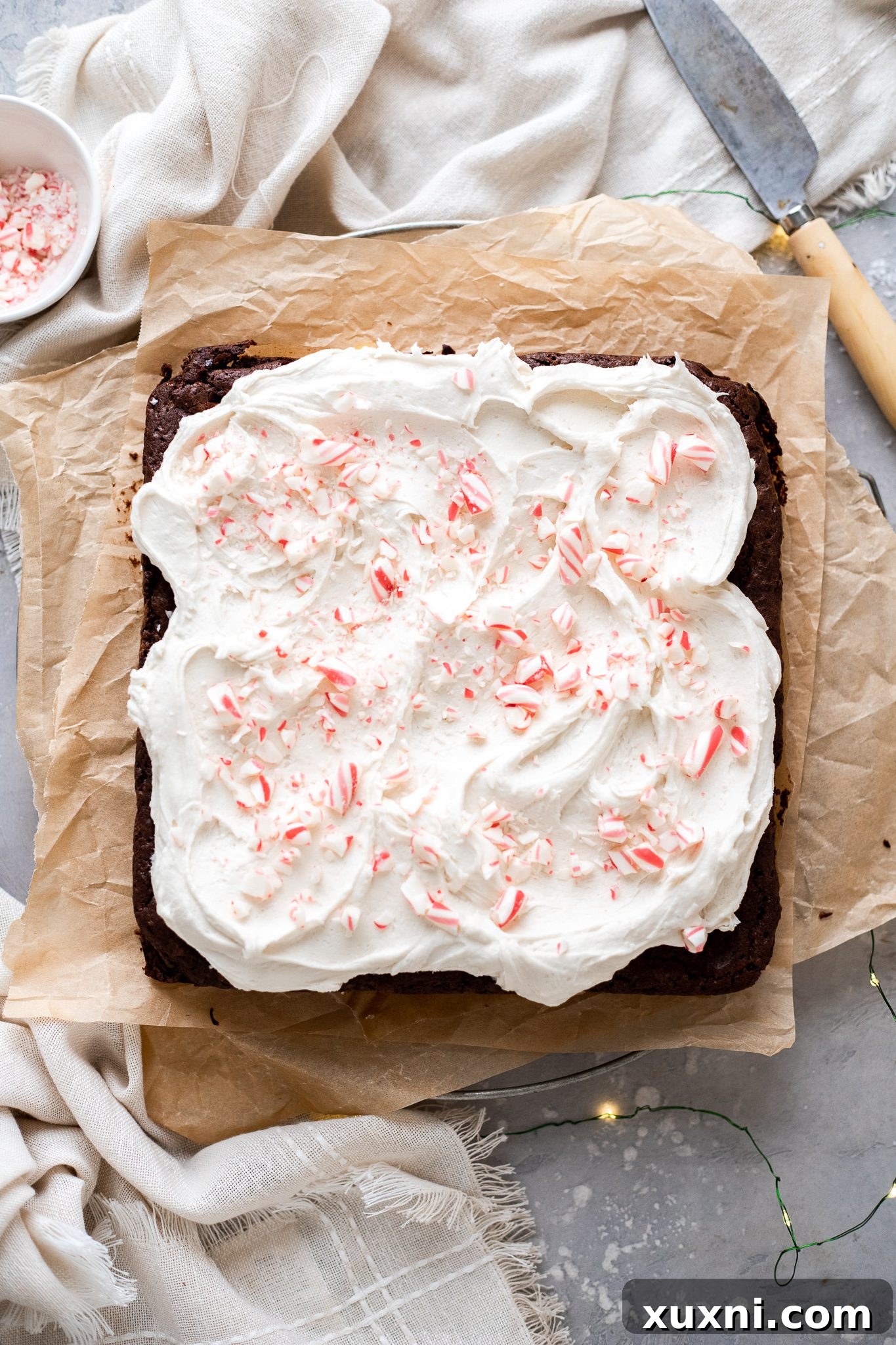 frosted peppermint brownies