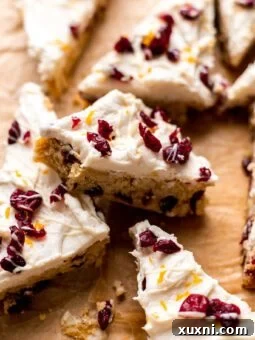 bitten vegan cranberry bliss bars