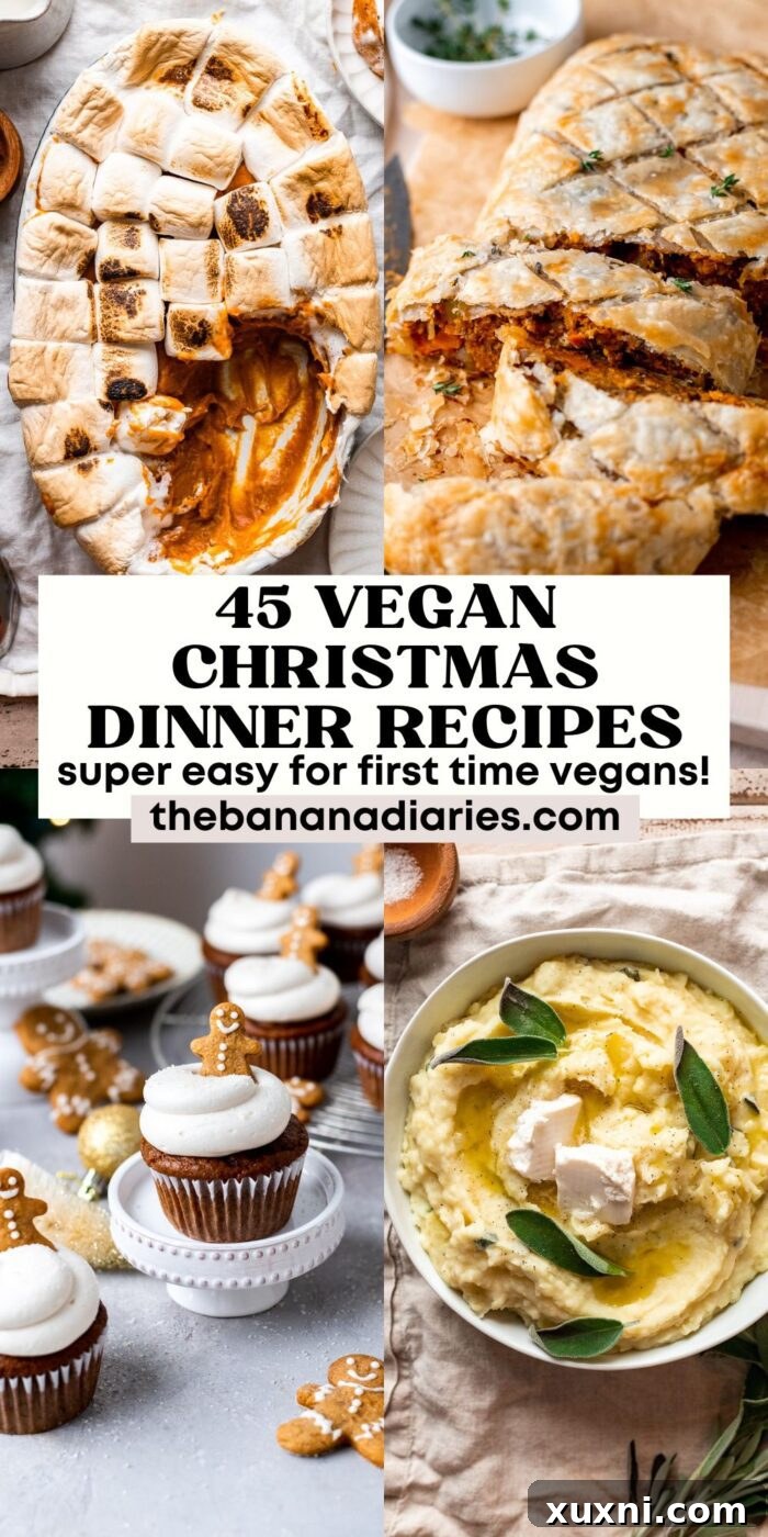 45 Stress Free Vegan Christmas Dinner Recipes For All Eaters pinterest pin