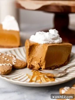 slice of vegan gingerbread cheesecake