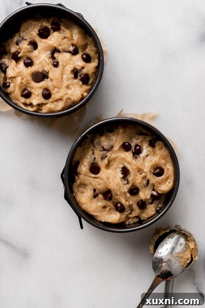 cookie cakes before baking