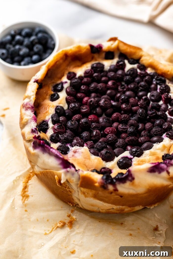 burnt cheesecake before serving