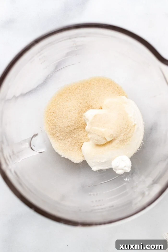 making peanut butter mousse in a bowl