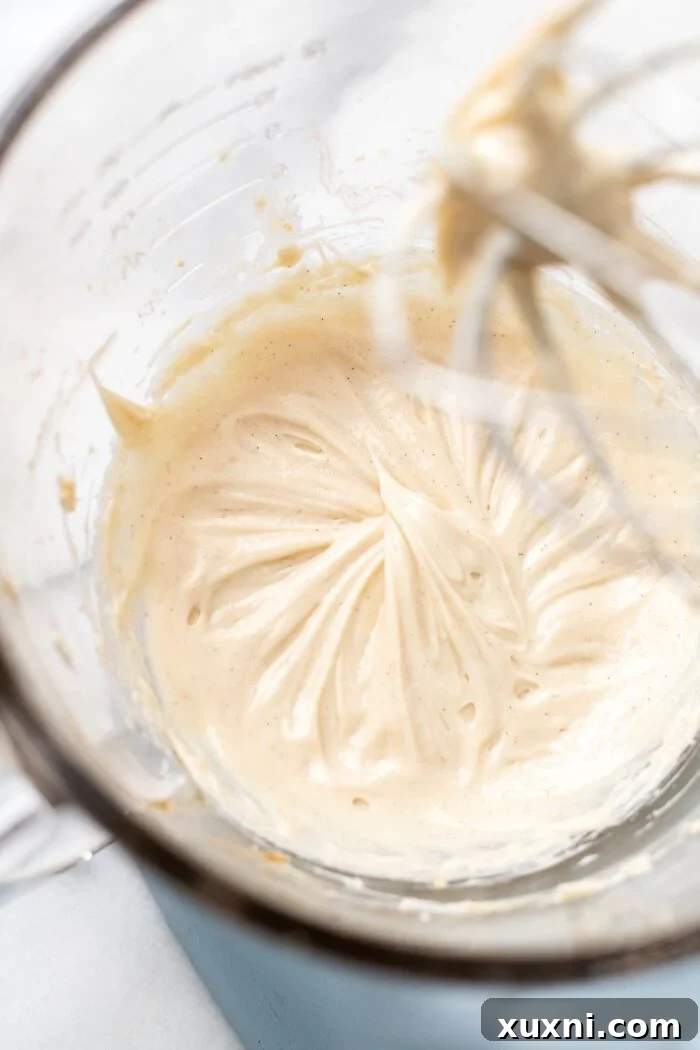 cream cheese and sugar combined