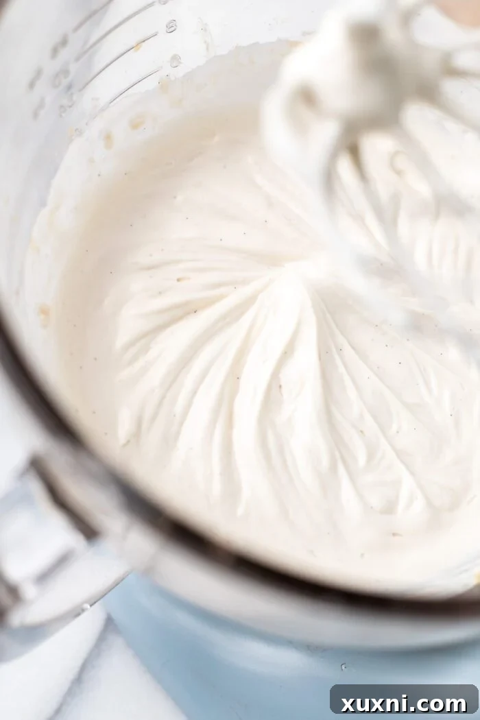 cream cheese and heavy cream mixed together