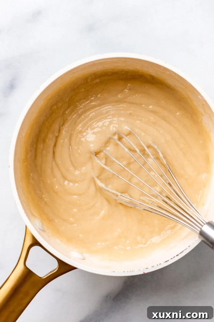 finished vegan custard