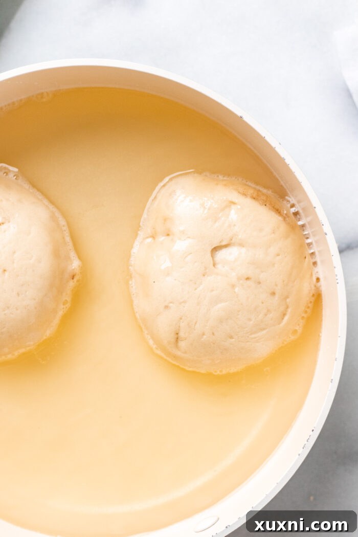 frying doughnut dough