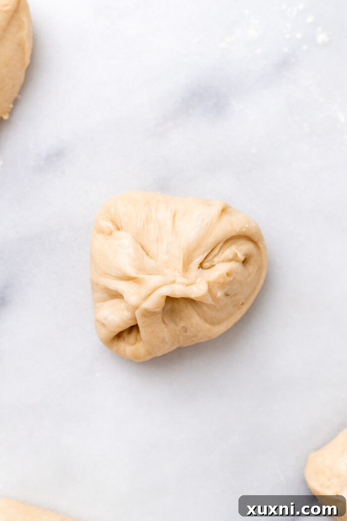 shaping doughnut dough