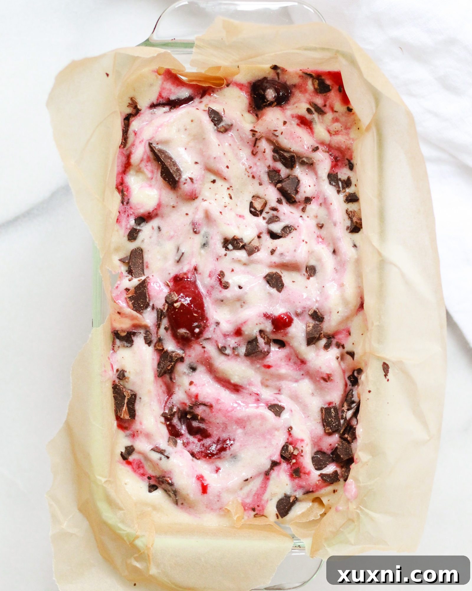 cherry garcia ice cream before freezing