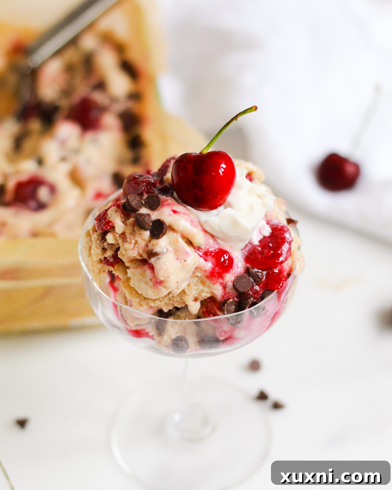 goblet with cherry on top