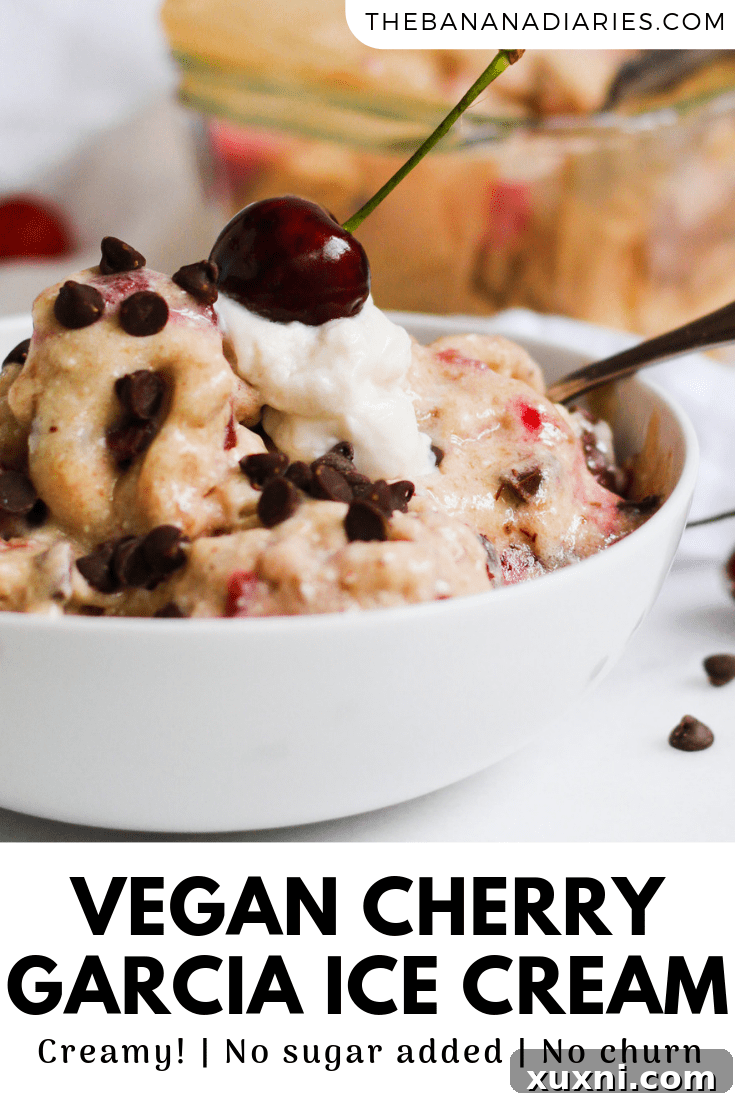 pinterest image for cherry garcia ice cream