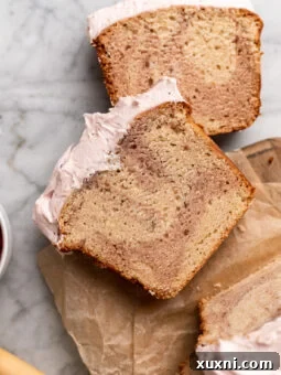 raspberry pound cake sliced