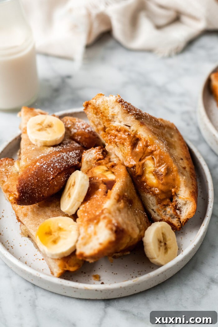 plate of vegan stuffed French toast