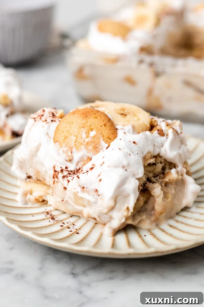 vegan banana pudding tiramisu on a plate