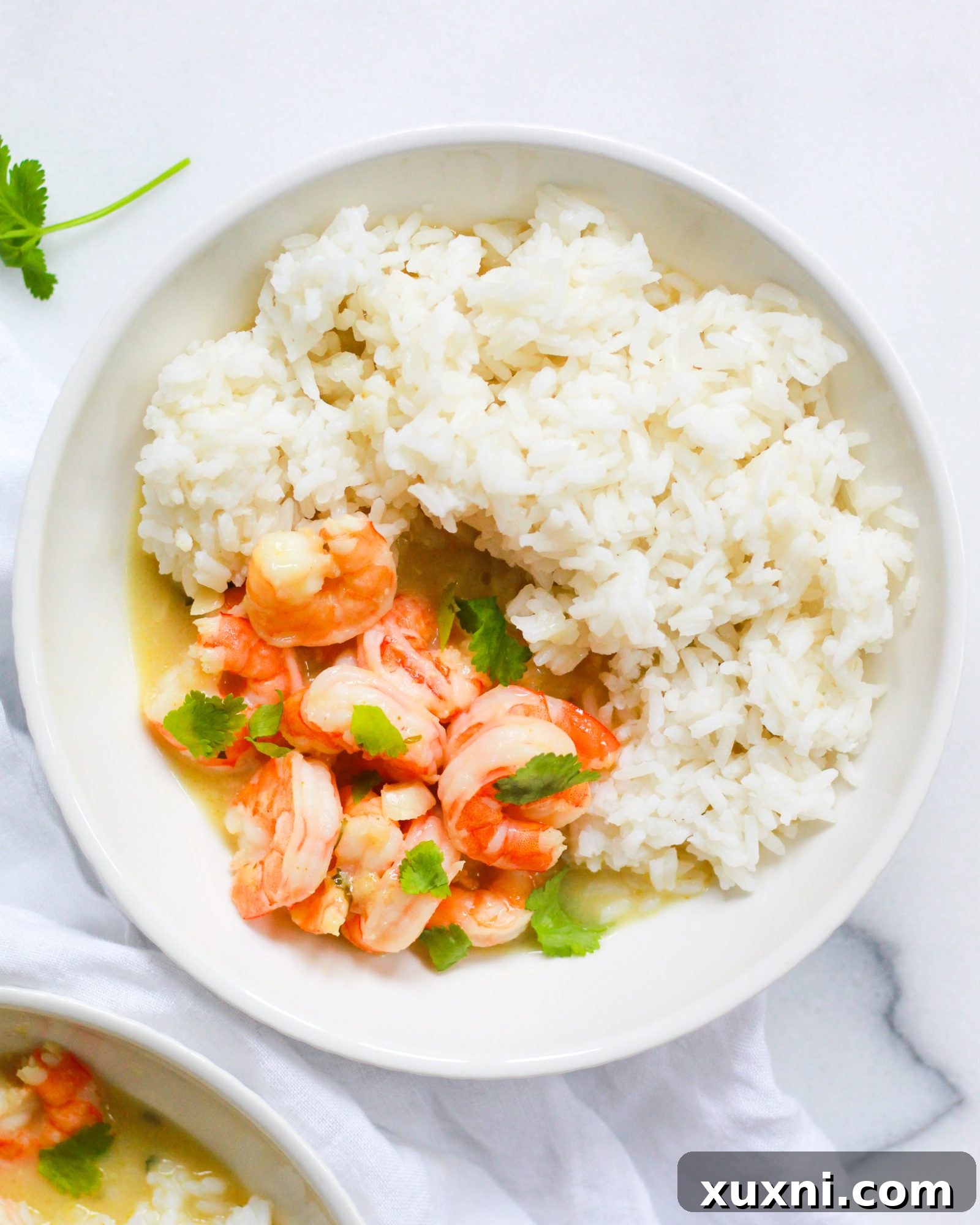 Creamy Thai Coconut Curry Shrimp 9 bowl of easy coconut curry shrimp