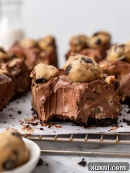 bitten cookie dough brownie cheesecake bar