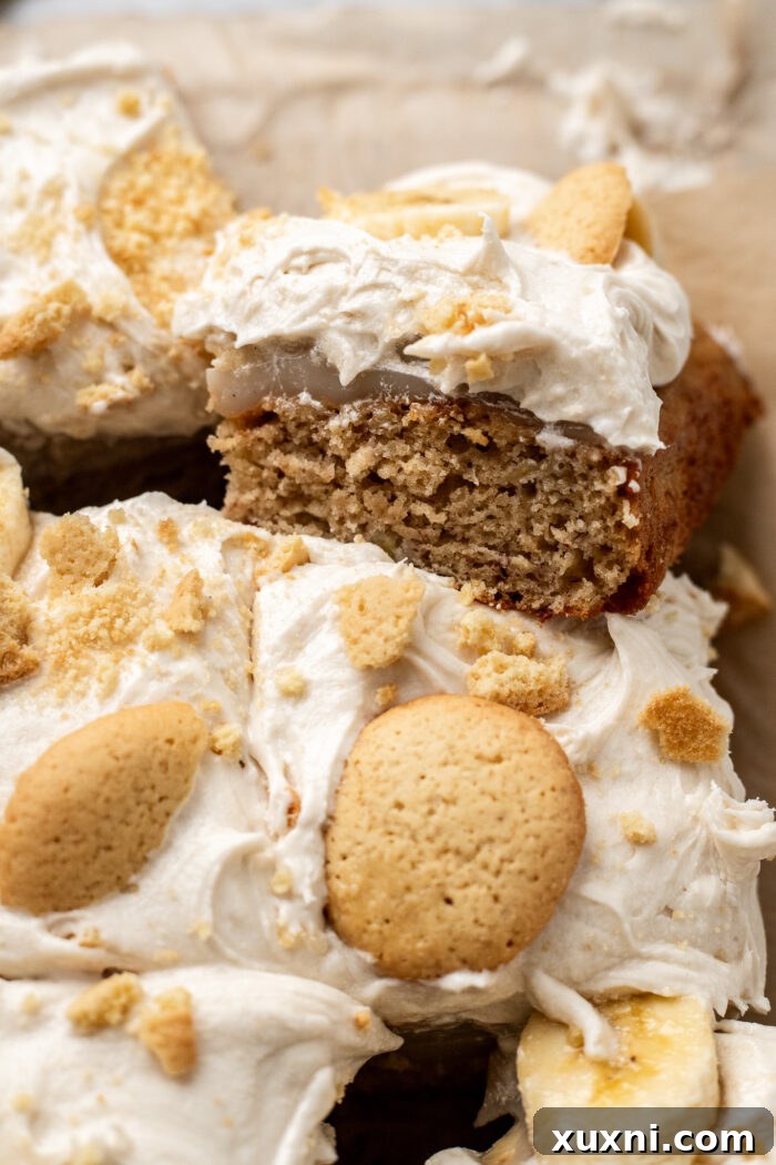 sliced vegan banana cake