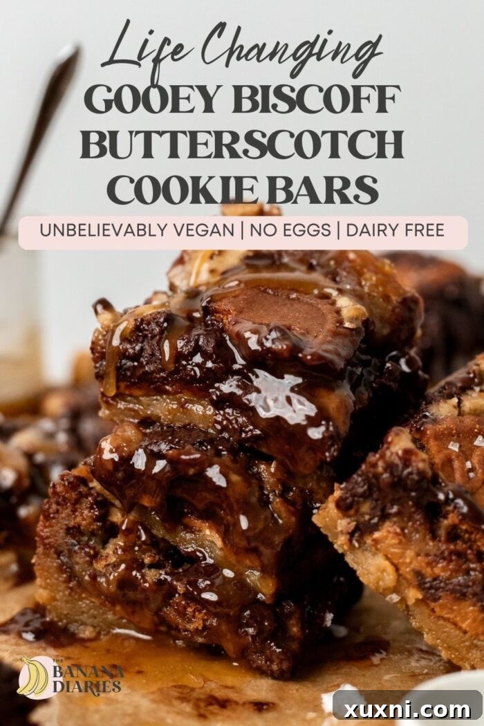 Heavenly Vegan Biscoff Butterscotch Bars 12 Gooey Vegan Biscoff Butterscotch Cookie Bars Pinterest pin image