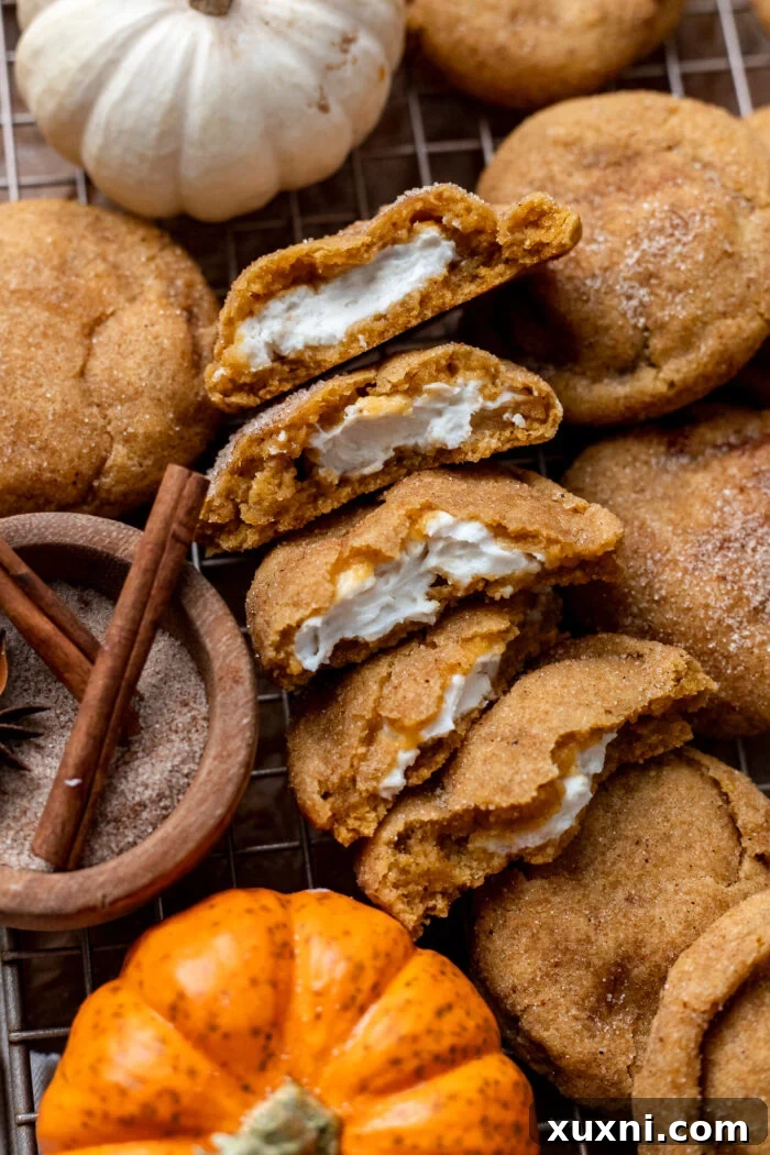 stacked vegan pumpkin cheesecake cookies