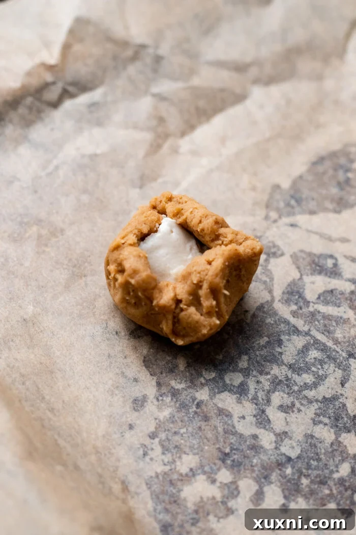 forming the pumpkin cheesecake cookies