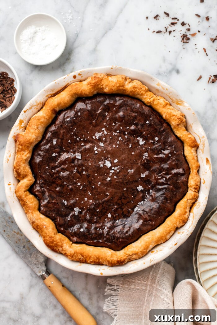 brownie pie finished baking