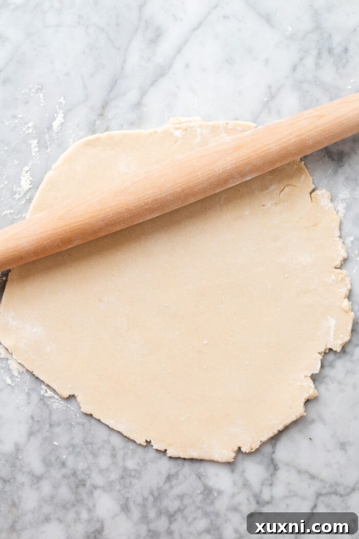 pie crust rolled out