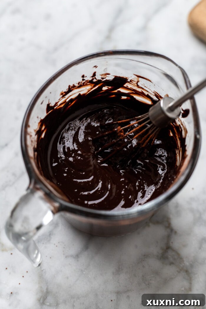 brownie batter being made