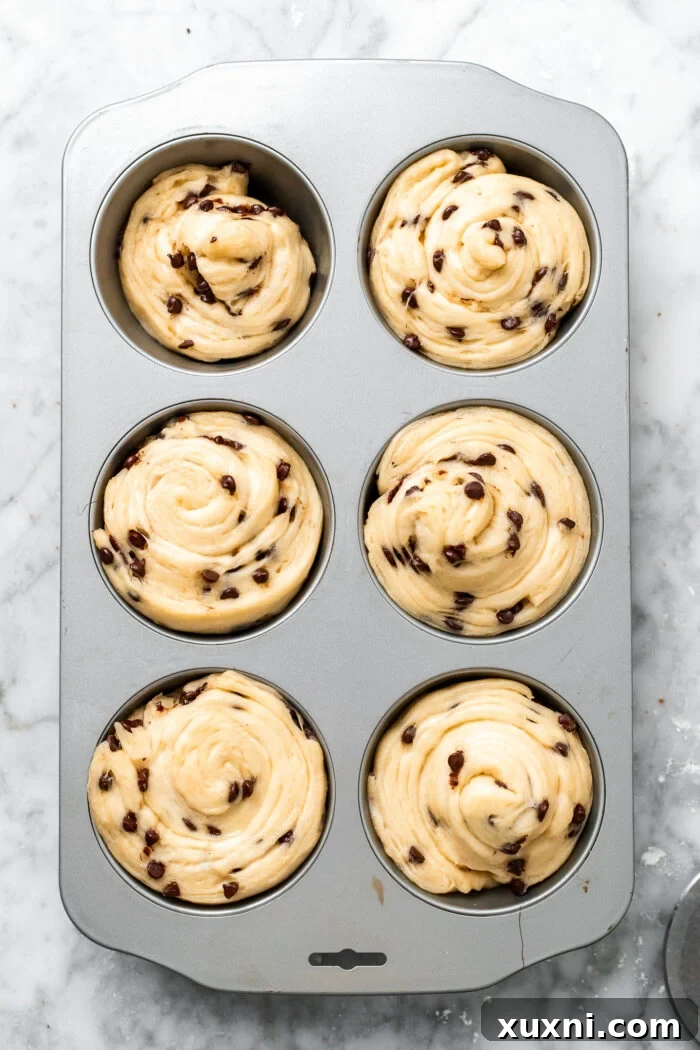 cruffins before baking