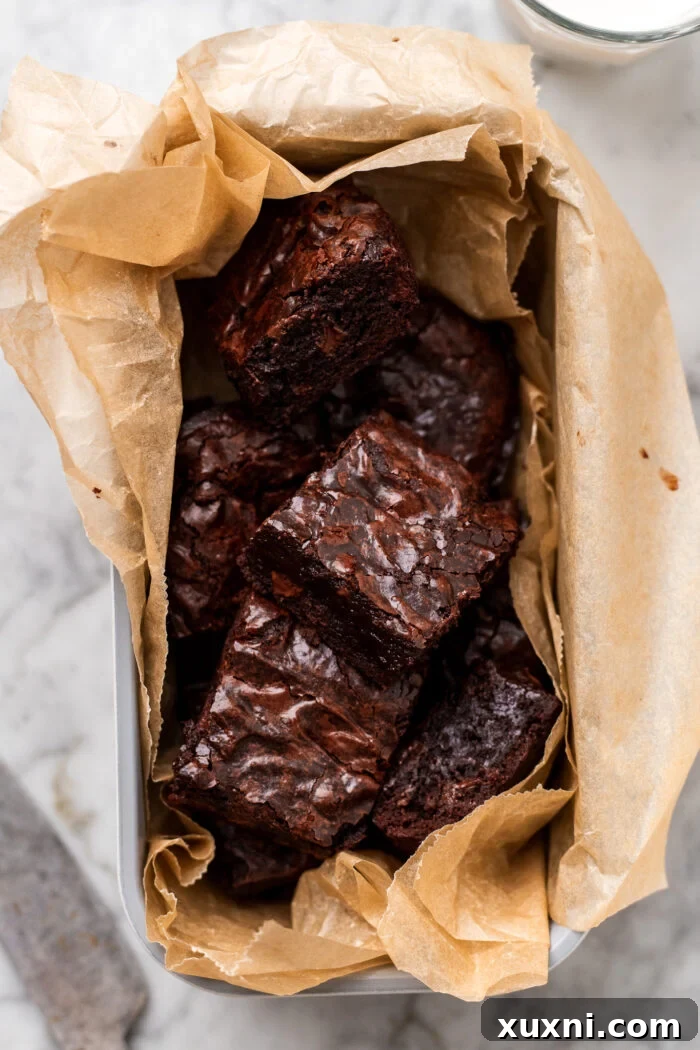 Vegan Small Batch Caramel Nut Brownies 4 Small batch brownies baked in a loaf pan before slicing