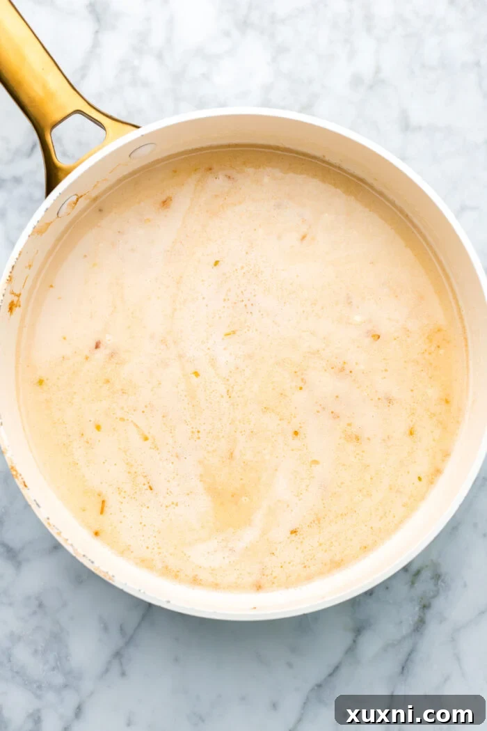 combining ingredients for the creamy marry me tofu sauce