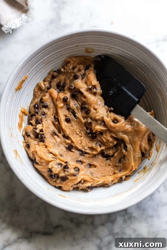 cookie dough before refrigerating