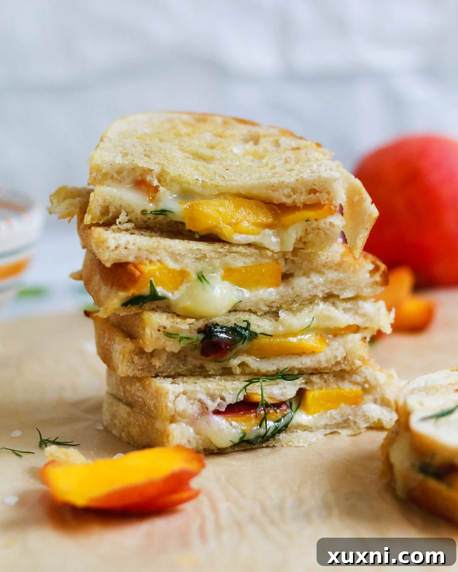 stack of grilled cheese sandwiches