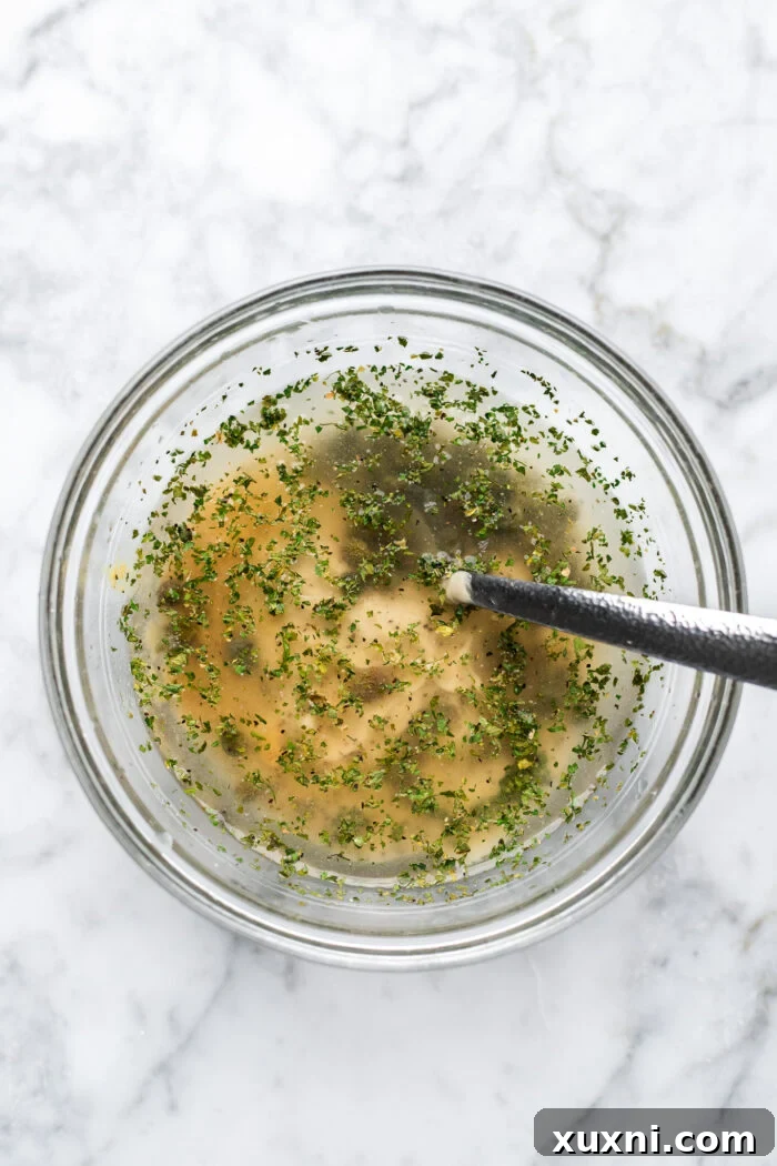 making the vegan caesar dressing