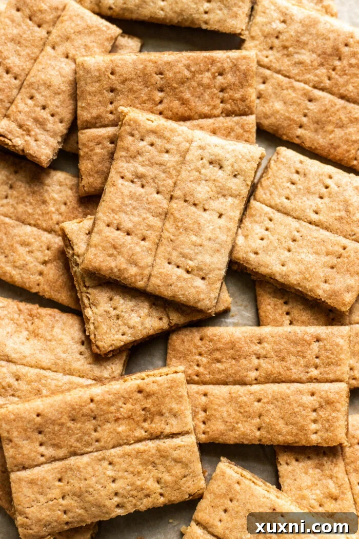 graham crackers on parchment paper