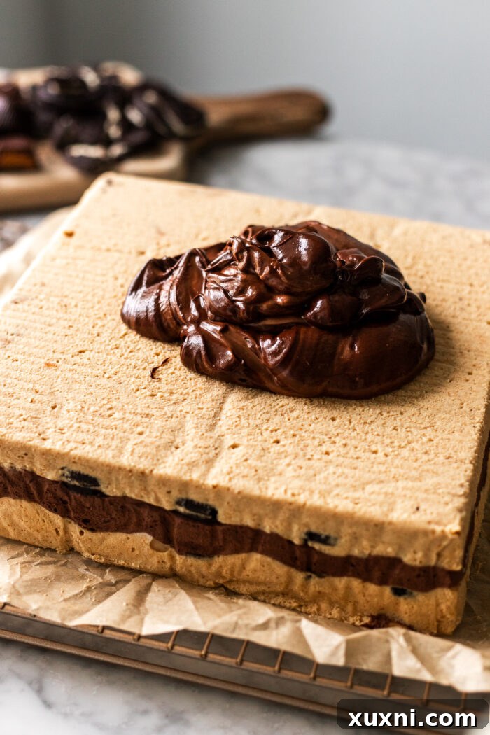 topping the icebox cake