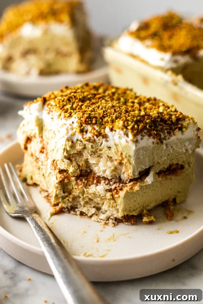 bitten pistachio tiramisu