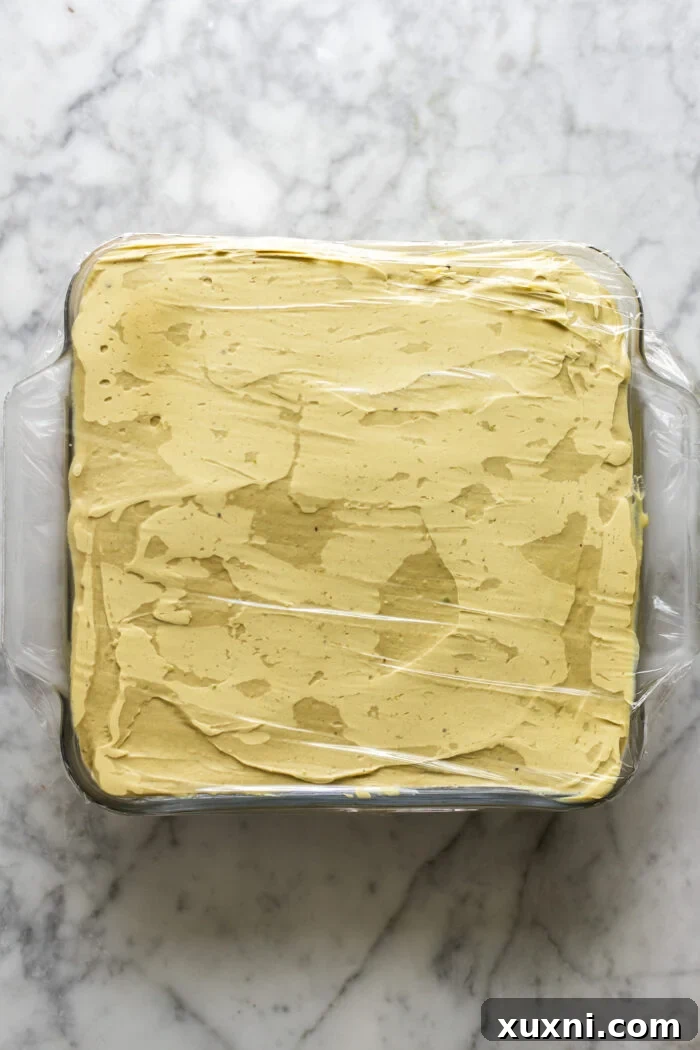 chilled pistachio tiramisu