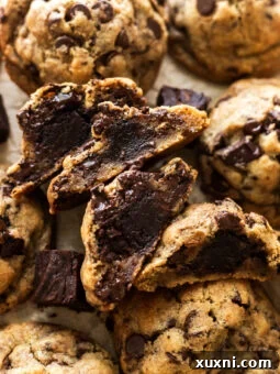 Vegan Brown Butter Brownie-Stuffed Chocolate Chip Cookies