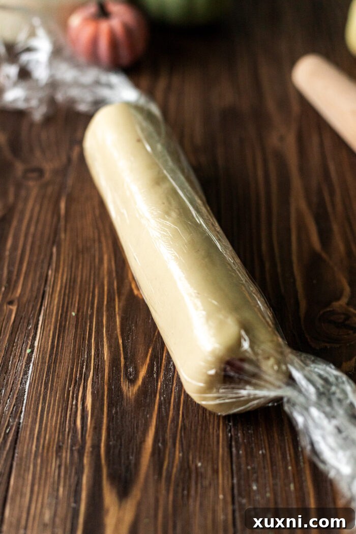 pumpkin sugar cookie dough log