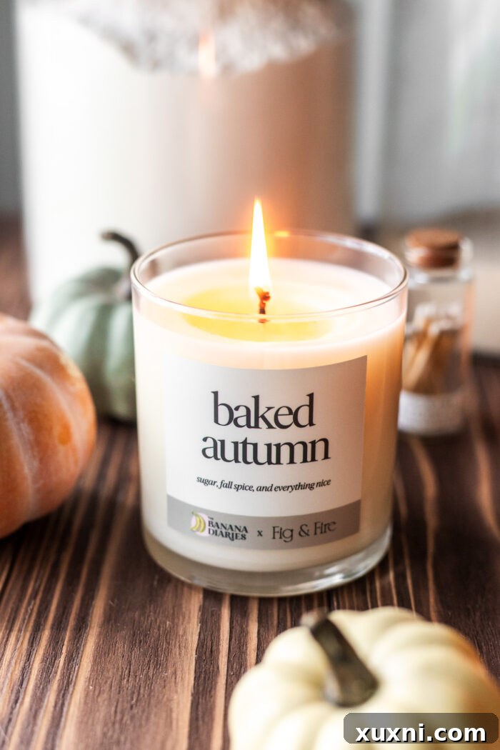 Baked Autumn vegan candle from Fig & Fire