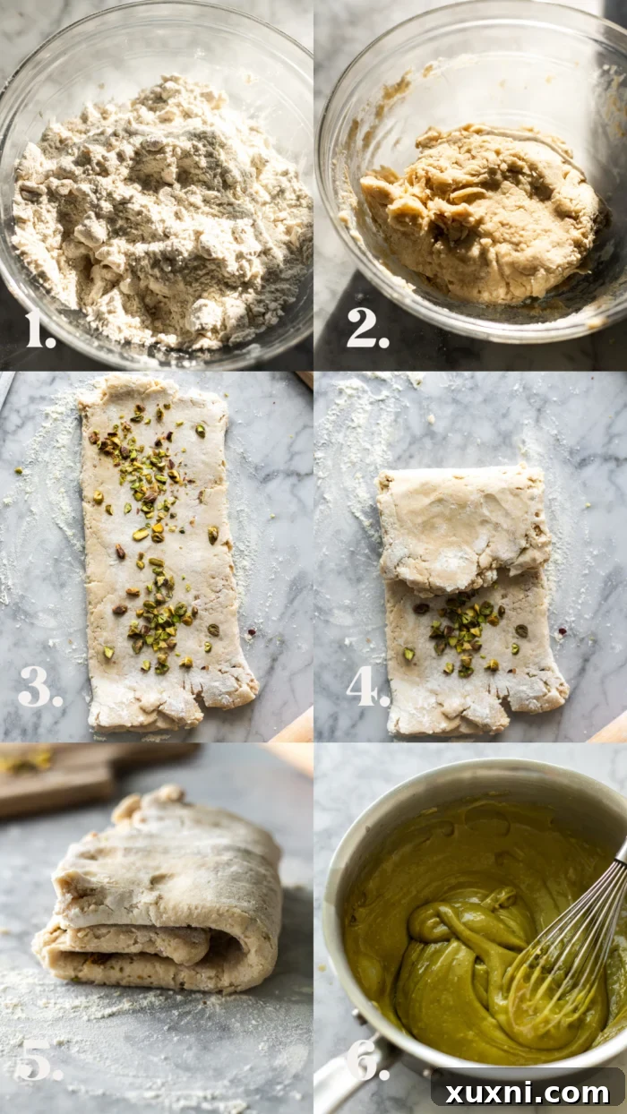 how to make pistachio cruffin dough