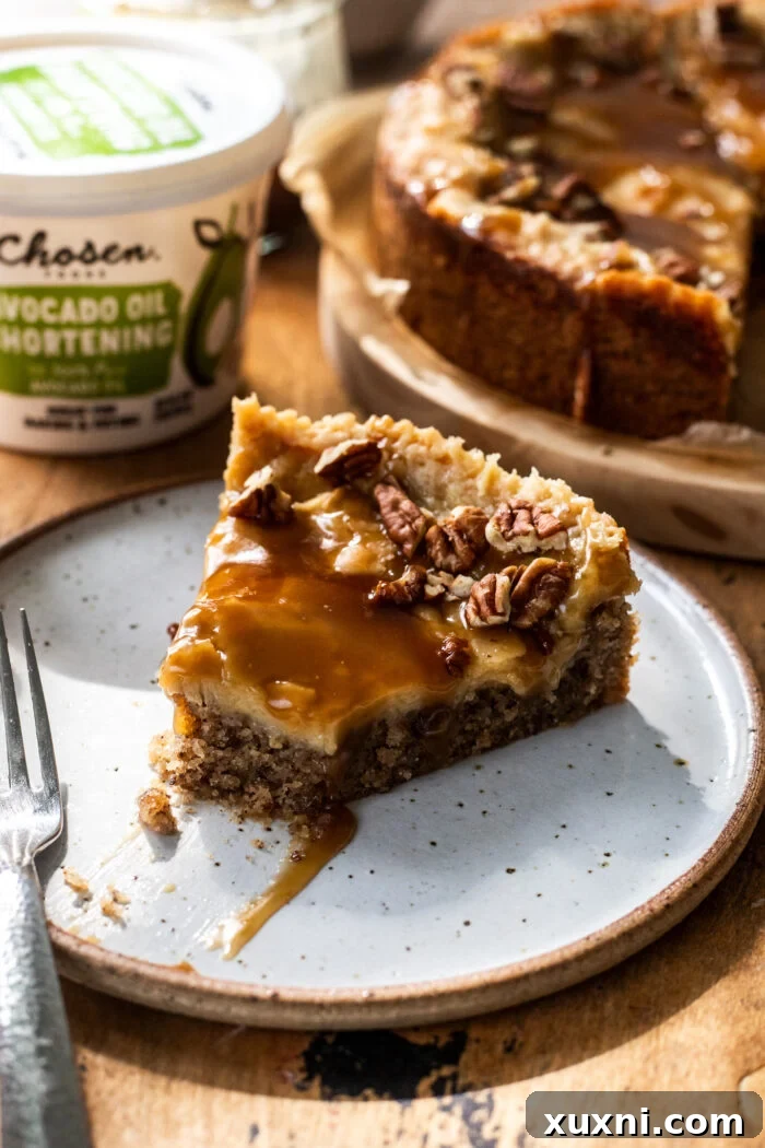 sliced and eaten pecan gooey butter cake