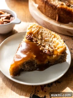 slice of vegan pecan gooey butter cake