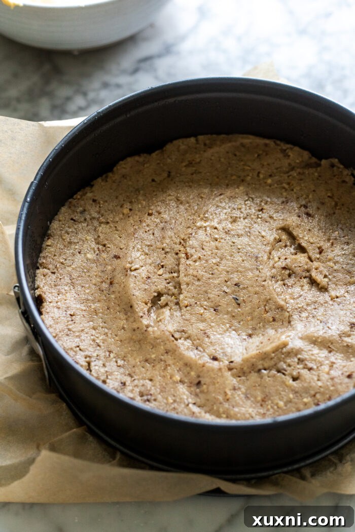 assembling the pecan butter cake