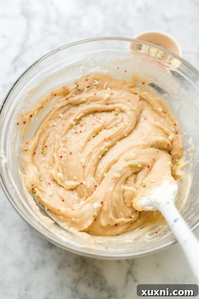 Mixing ingredients for the edible vegan sugar cookie dough.