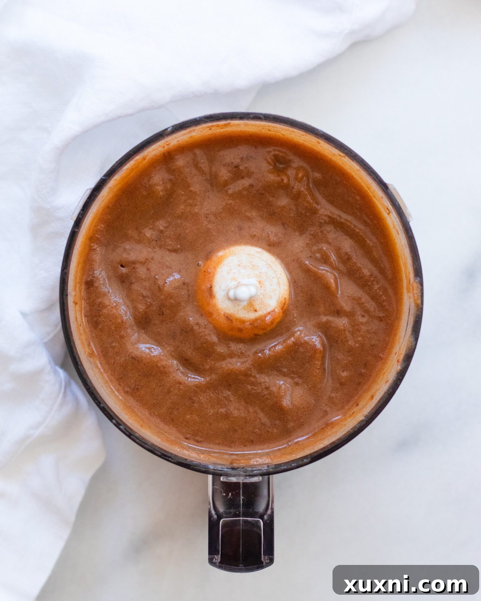 blended salted caramel sauce in food processor